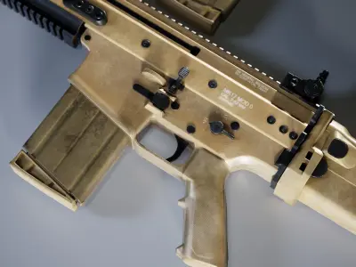 SCAR H and Green Beret Collection Low-poly 3D model