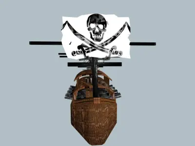 Pirates Ships Low-poly 3D model