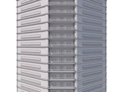 Background high rise optimized building 1 Low-poly 3D model