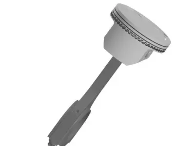Piston and Connecting Rod 3D Model  STL STEP 3D model
