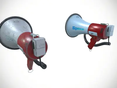 Mobile Mega Phone Announcement  Low-poly 3D model