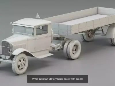 WWII German Light Vehicles Collection 3 Models 3D Model Pack
