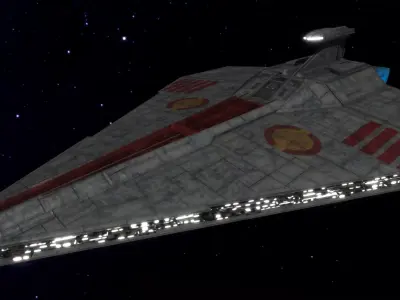 STAR WARS - ACCLAMATOR CLASS ASSAULT SHIP Low-poly 3D model