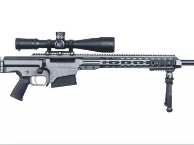 Sniper rifle with scope 3D model