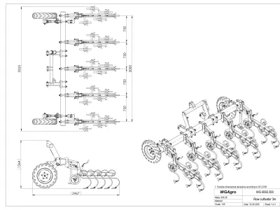 WG 0002 - Inter-row cultivator 300 3D model