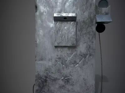 Pay phone Low-poly 3D model