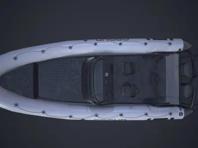 Grand Dinghy Boat Low-poly 3D model