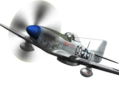 North American P-51D Mustang - Grim Reaper 3D model