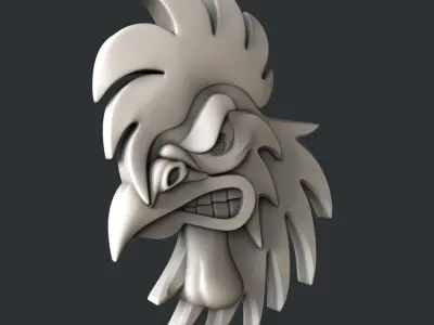 3d STL models for CNC rooster 3D model