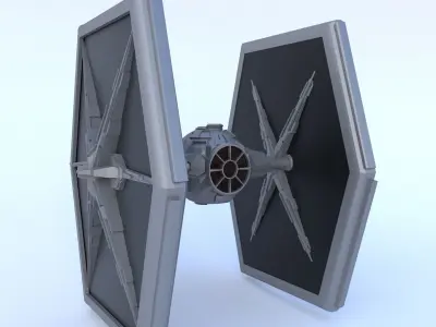 Star Wars Tie-Fighter Free low-poly 3D model