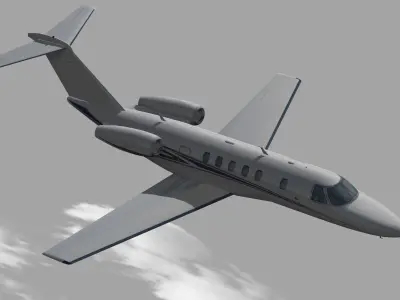 Cessna Citation CJ4 Low-poly 3D model