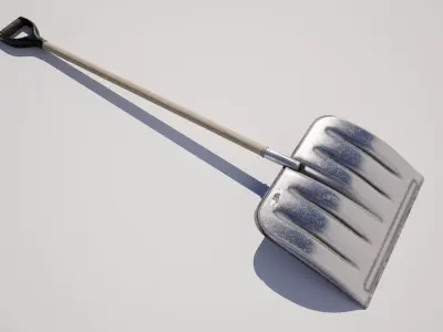 Snow Shovel Low-poly 3D model