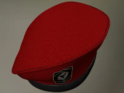 Wool Military-Style Beret Package 3D model