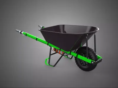 SINGLE WHEEL DIRECT DRIVE ELECTRIC WHEELBARROW POWER BARROW MONO 3D model