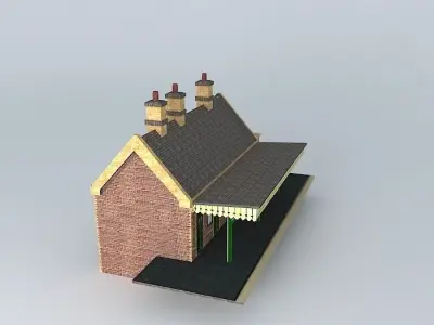 Eco Rail Track Local Station Dummy Old Steam Days Free 3D model
