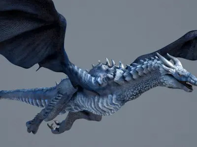Animated dragon 3D model