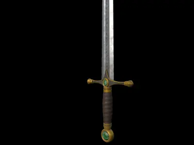 Medieval sword  Low-poly 3D model purchase