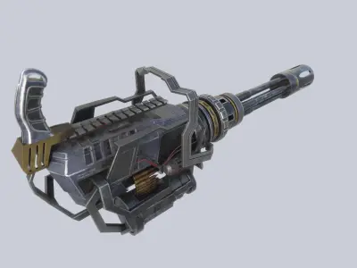Minigun 3D model get