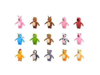 Pack015 Cartoon Suit 3D model