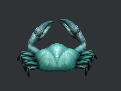 low-poly aniamted crab Low-poly 3D model