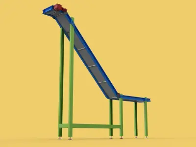 CARRIER BELT CONVEYOR Z ELEVATOR 3D model