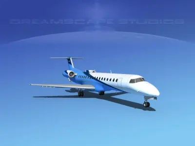 Embraer ERJ-145 Private 3D model