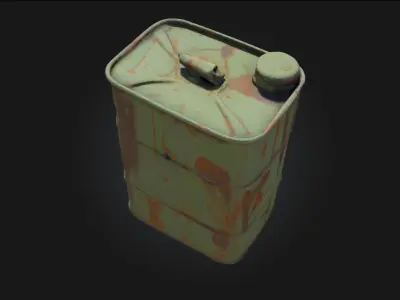Rusted Metal Canister  Aged Utility with Industrial Grit 3D model
