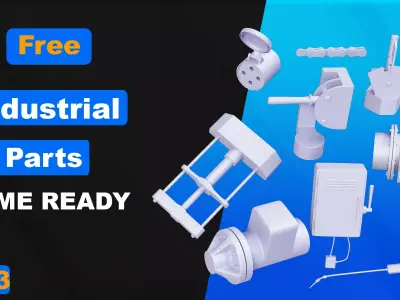 The Industrial pack 3 Free low-poly 3D model