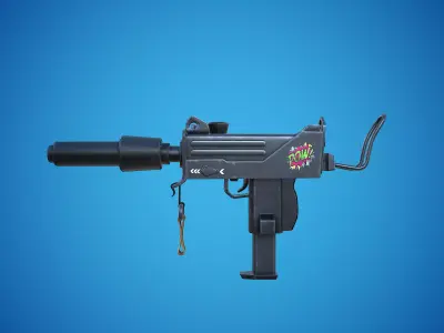 Fortnite Fan art gun Low-poly 3D model