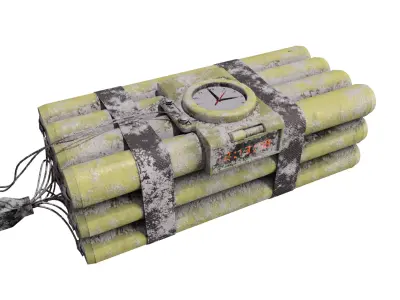 Dynamite 3 Low-poly 3D model