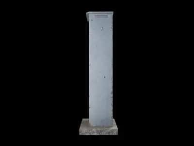 Electrical outdoor box Low-poly 3D model