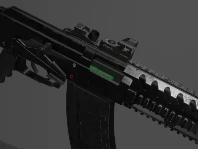 SAIGA 12 CUSTOM Low-poly 3D model