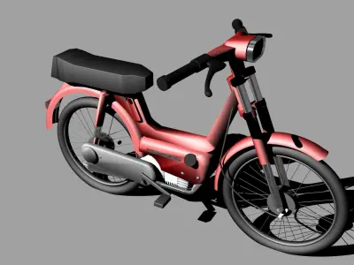 Vespino gold motorcycle 3D model