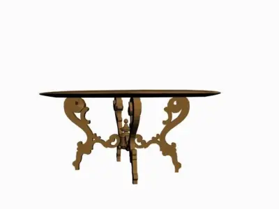 wooden table Free 3D model get