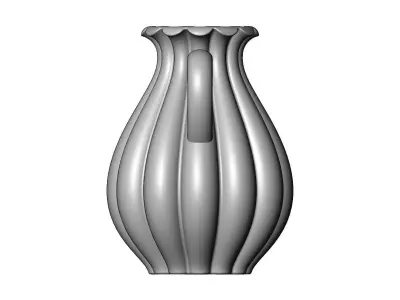 Ribbed classic urn and vase 3D print model
