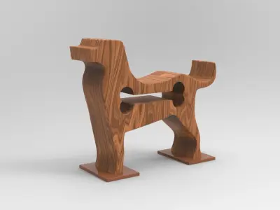 Decorative Dog Low-poly 3D model