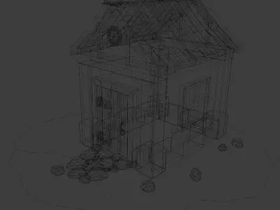 Casual House fantasy Low-poly 3D model
