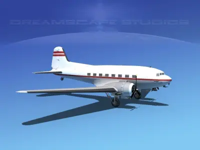Douglas DC-3 Private 1 3D model