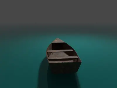 Old Rowboat Free 3D model
