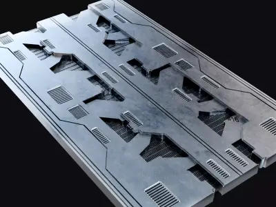 Sci fi Panel Floor 3D model