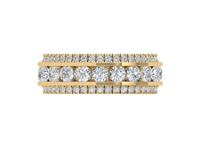Solitaire Engagement Art Deco Full eternity Ring 3D print model