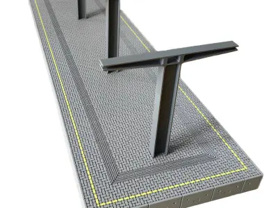 Trainstation Platform OEBB - Austria 3D print model
