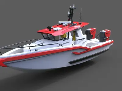 Speedboat lifeboat rescue 3D print model