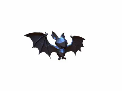 High 3d Render Animal Little Brown Bat Flying 3D model get
