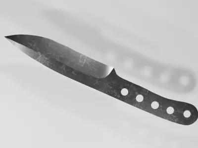 Throwing knife Low-poly 3D model