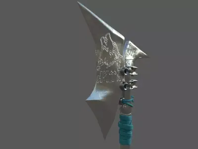 Battle Axe High Poly Game Ready Free 3D model purchase