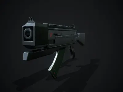 Weapon Low Poly gun Low-poly 3D model