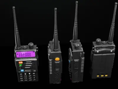 Baofeng Walkie-Talkie RAW Scan Transceptor de RAdio  3D model