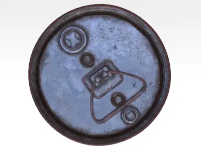 Steel Barrel - Type A Low-poly 3D model