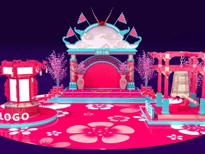 New Year decoration  Chinese New Year 3D model